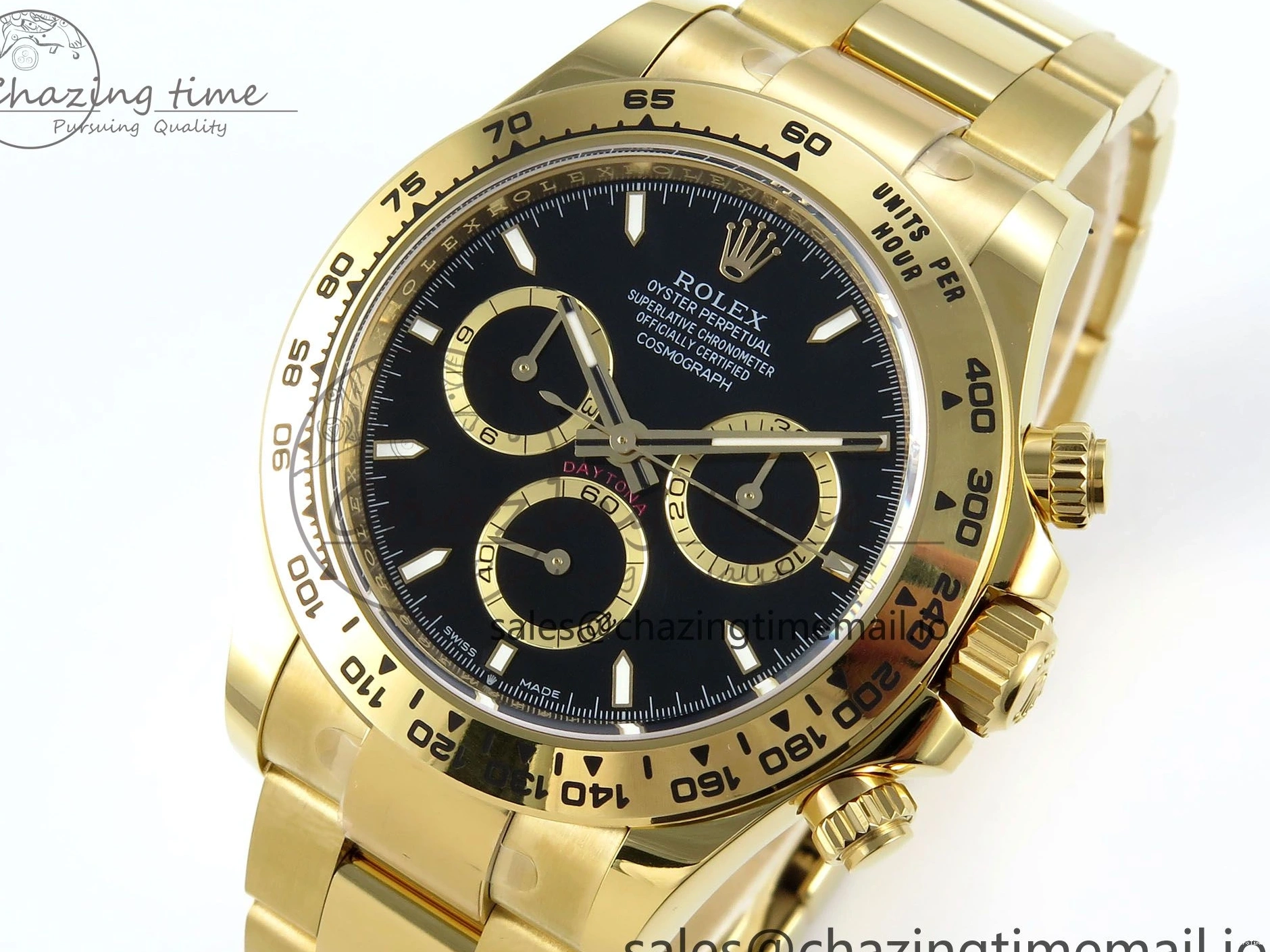 MiroTime 0305 TimelessDesign Daytona 126508 APSF 1:1 Best Edition Black Dial on YG Braclet SH 742